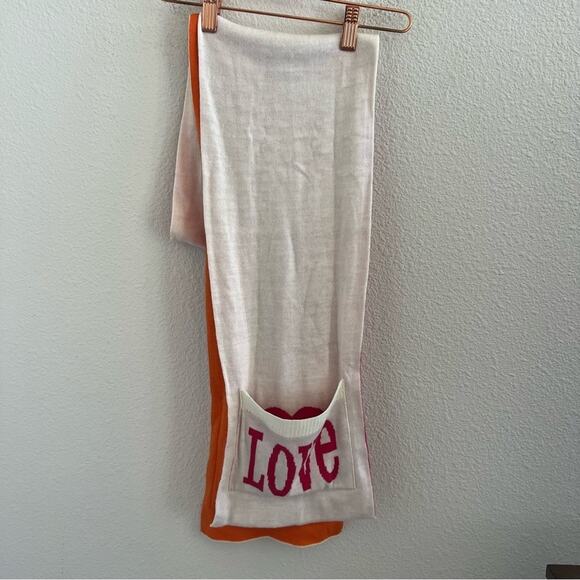 Jonathan Adler Reversible Peace Love Scarf with Hand Pockets - Picture 1 of 10